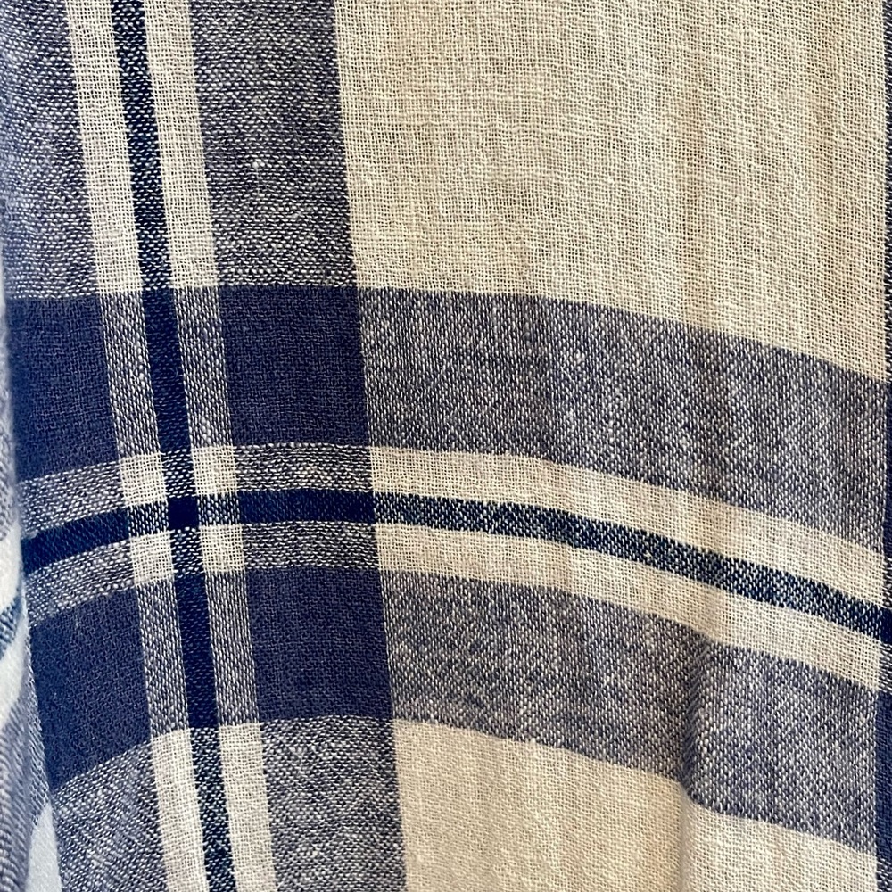 Rails Linen Blend Charli Lapis Coast White Button Front Shirt - Picture 4 of 12